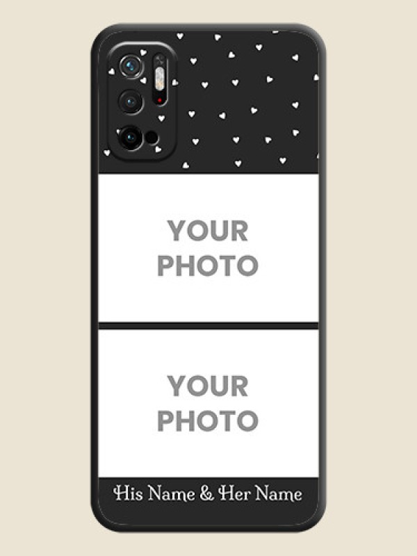 Custom Miniature Love Symbols with Name on Space Black Custom Soft Matte Back Cover - Redmi Note 10T 5G - alternate view