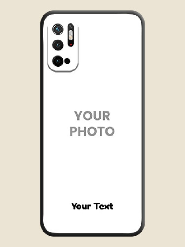 Custom Full Single Pic Upload With Text On Space Black Personalized Soft Matte Phone Covers -Xiaomi Redmi Note 10T 5G - alternate view