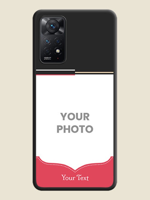 Custom Classic Plain Design with Name on Photo on Space Black Soft Matte Phone Cover - Redmi Note 11 Pro Plus 5G - alternate view