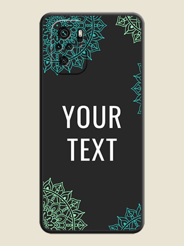 Custom Your Name with Floral Design on Space Black Custom Soft Matte Back Cover - Redmi Note 11 Se - alternate view