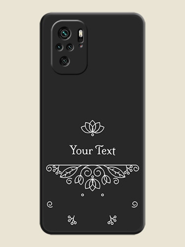 Custom Lotus Garden Custom Text On Space Black Personalized Soft Matte Phone Covers -Xiaomi Redmi Note 11 Se - alternate view