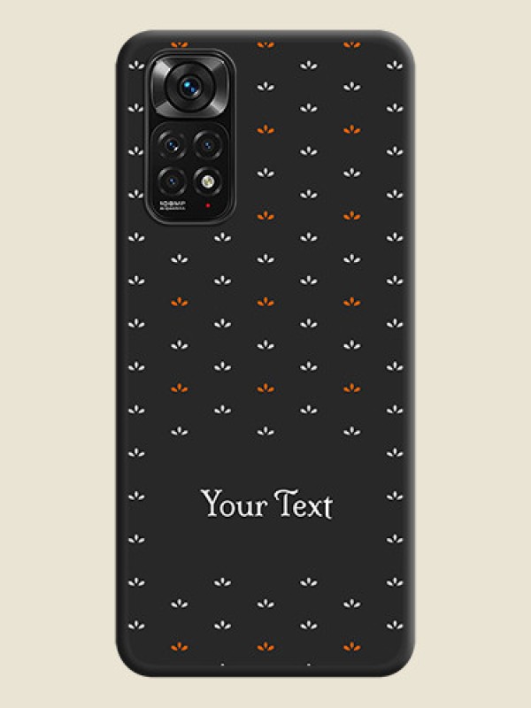 Custom Simple Pattern With Custom Text On Space Black Personalized Soft Matte Phone Covers -Xiaomi Redmi Note 11 - alternate view