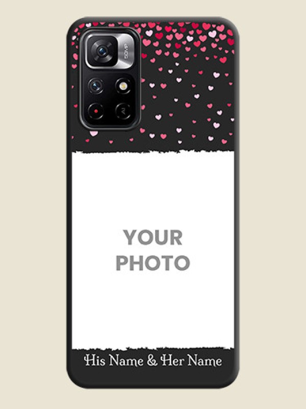 Custom Fall in Love with Your Partner on Photo on Space Black Soft Matte Phone Cover - Redmi Note 11T 5G - alternate view
