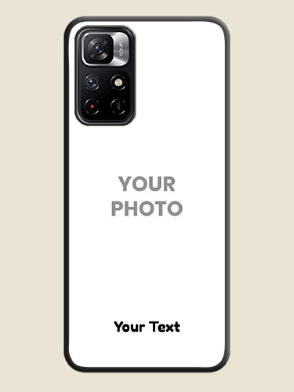 Custom Full Single Pic Upload With Text On Space Black Personalized Soft Matte Phone Covers -Xiaomi Redmi Note 11T 5G - alternate view