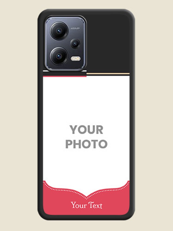 Custom Classic Plain Design with Name on Photo on Space Black Soft Matte Phone Cover - Xiaomi Redmi Note 12 5G - alternate view