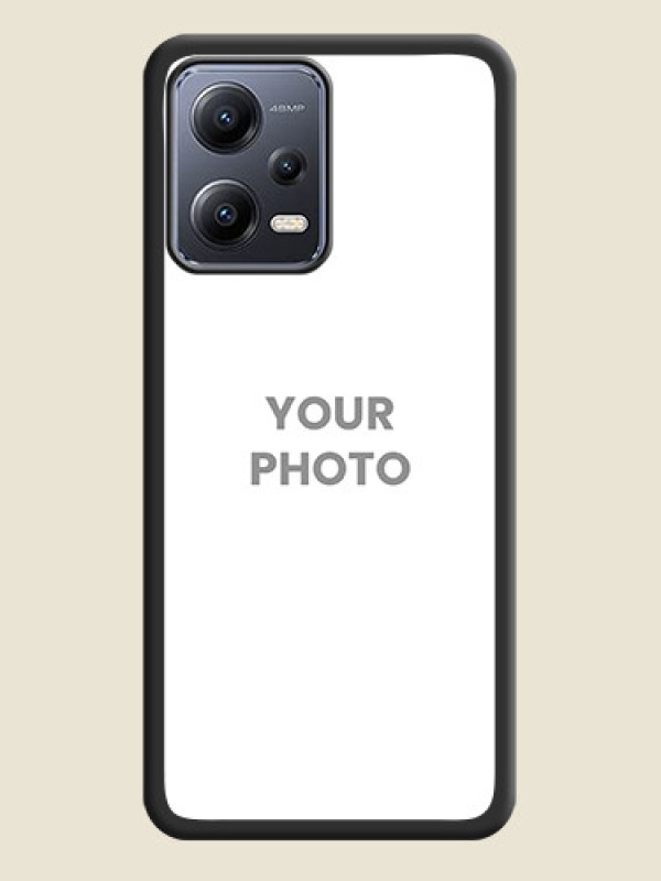 Custom Full Single Pic Upload On Space Black Personalized Soft Matte Phone Covers -Xiaomi Redmi Note 12 5G - alternate view