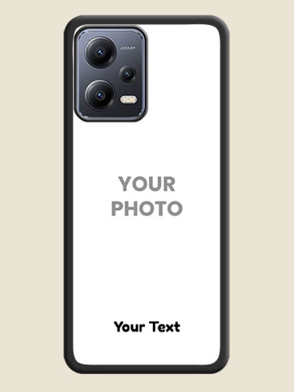 Custom Full Single Pic Upload With Text On Space Black Personalized Soft Matte Phone Covers -Xiaomi Redmi Note 12 5G - alternate view