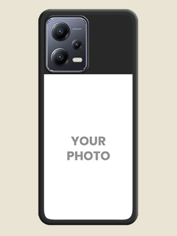 Custom Image Upload With Space Black Color On Custom Soft Matte Mobile Back Cover - Xiaomi Redmi Note 12 5G - alternate view