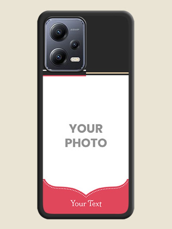 Custom Classic Plain Design with Name on Photo on Space Black Soft Matte Phone Cover - Xiaomi Redmi Note 12 Pro 5G - alternate view