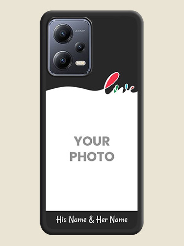 Custom Fall in Love Pattern with Picture on Photo on Space Black Soft Matte Mobile Case - Xiaomi Redmi Note 12 Pro Plus 5G - alternate view