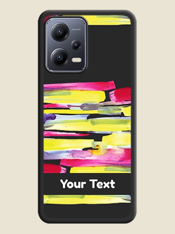 Custom Brush Coloured on Space Black Personalized Soft Matte Phone Covers - Xiaomi Redmi Note 12 Pro Plus 5G - alternate view