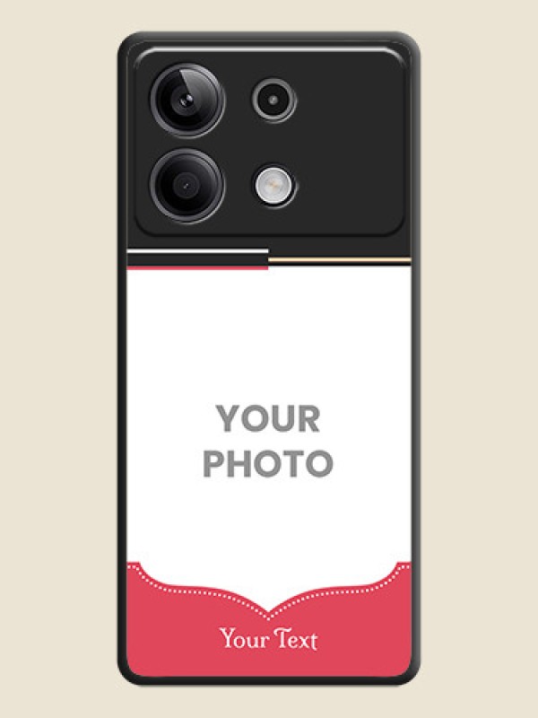 Custom Classic Plain Design with Name - Photo on Space Black Soft Matte Phone Cover - Redmi Note 13 5G - alternate view
