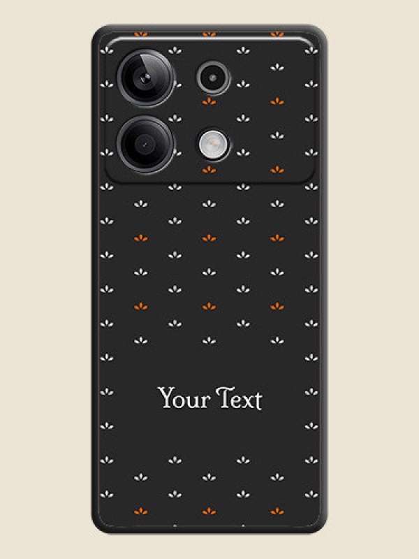 Custom Simple Pattern With Custom Text On Space Black Personalized Soft Matte Phone Covers - Redmi Note 13 5G - alternate view