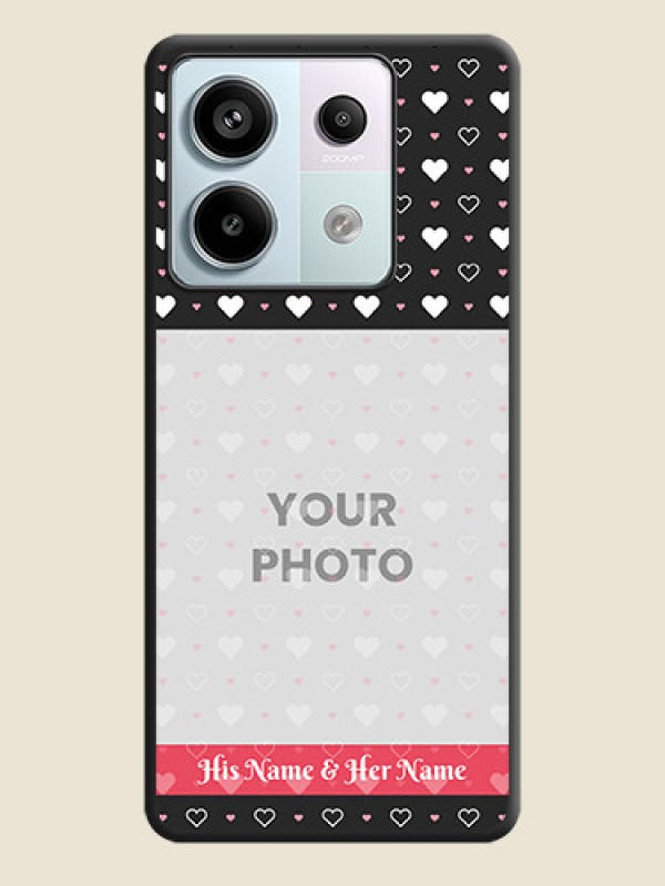 Custom White Color Love Symbols with Text Design - Photo on Space Black Soft Matte Phone Cover - Redmi Note 13 Pro 5G - alternate view