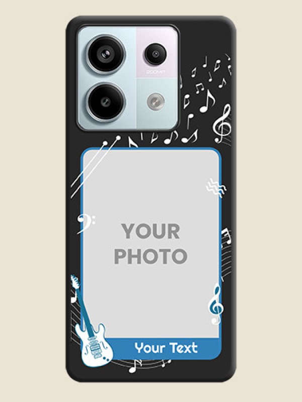 Custom Musical Theme Design with Text - Photo on Space Black Soft Matte Mobile Case - Redmi Note 13 Pro 5G - alternate view