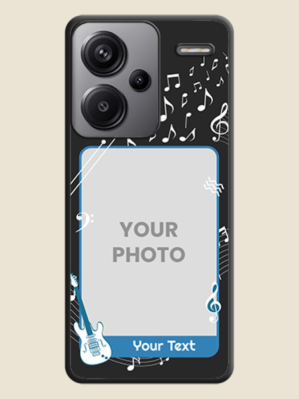 Custom Musical Theme Design with Text on Photo On Space Black Custom Soft Matte Mobile Back Cover - Redmi Note 13 Pro Plus 5G - alternate view