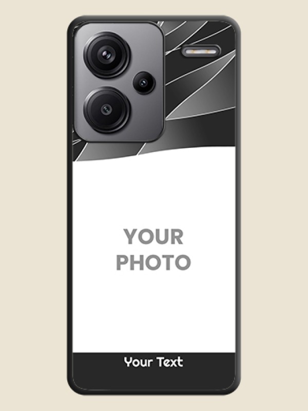 Custom Mixed Wave Lines on Photo On Space Black Custom Soft Matte Mobile Back Cover - Redmi Note 13 Pro Plus 5G - alternate view