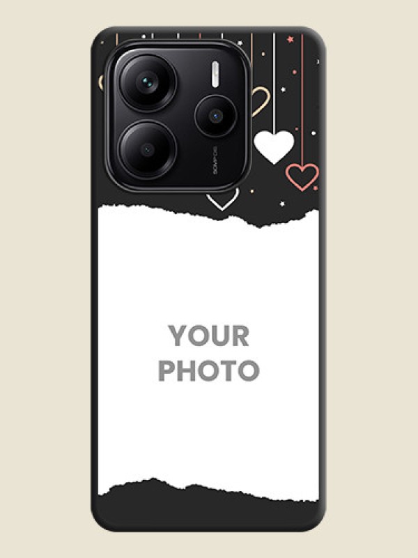 Custom Love Hangings with Splash Wave Picture On Space Black Custom Soft Matte Mobile Back Cover - Redmi Note 14 5G - alternate view