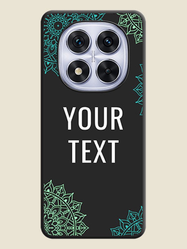 Custom Your Name with Floral Design On Space Black Custom Soft Matte Mobile Back Cover - Redmi Note 14 Pro 5G - alternate view