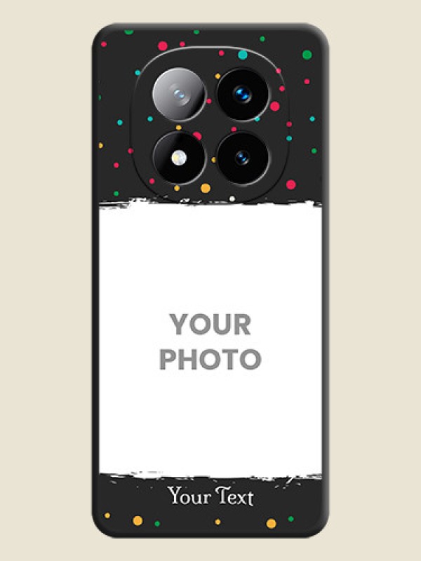Custom Multicolor Dotted Pattern with Text On Space Black Custom Soft Matte Mobile Back Cover - Redmi Note 14 Pro Plus 5G - alternate view