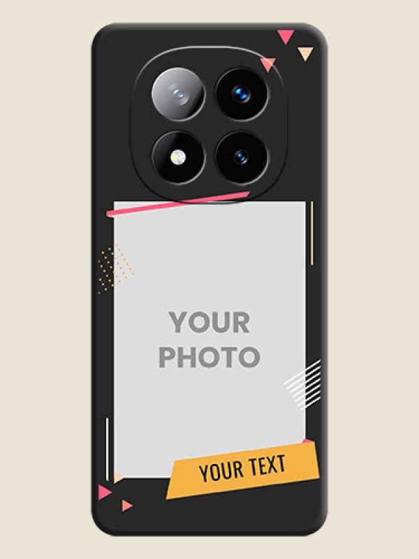 Custom Photo Frame with Triangle Small Dots on Photo On Space Black Custom Soft Matte Mobile Back Cover - Redmi Note 14 Pro Plus 5G - alternate view