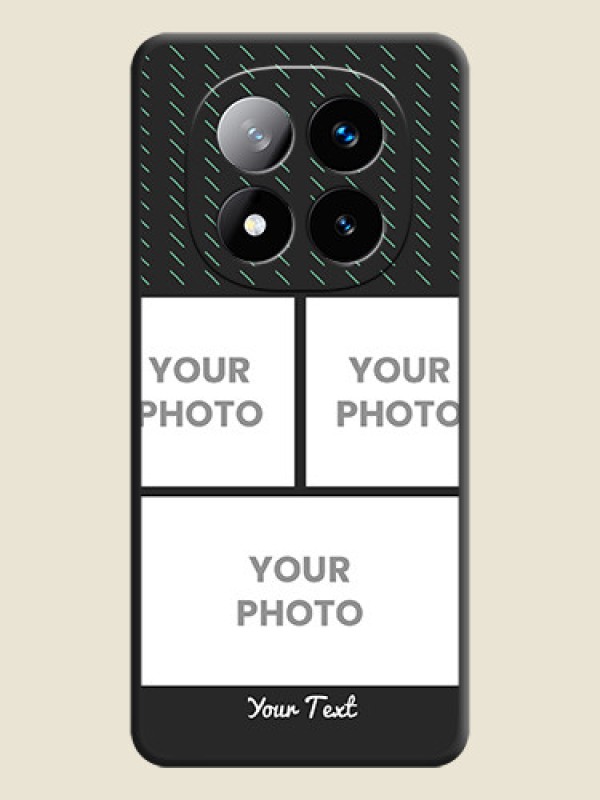 Custom Cross Dotted Pattern with 2 Image Holder On Space Black Custom Soft Matte Mobile Back Cover - Redmi Note 14 Pro Plus 5G - alternate view