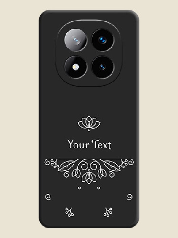 Custom Lotus Garden Custom Text On Space Black Custom Soft Matte Mobile Back Cover - Redmi Note 14 Pro Plus 5G - alternate view