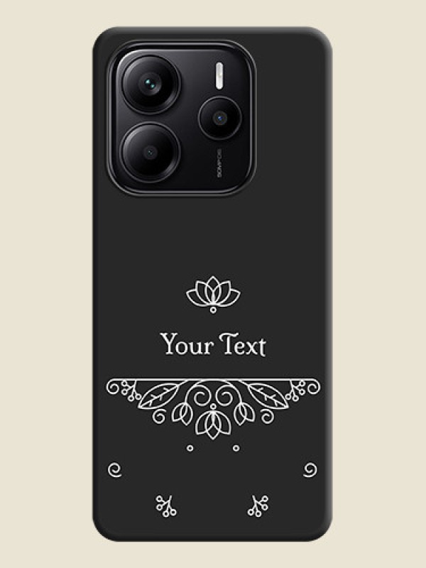 Custom Lotus Garden Custom Text On Space Black Custom Soft Matte Mobile Back Cover - Redmi Note 14 SE 5G - alternate view