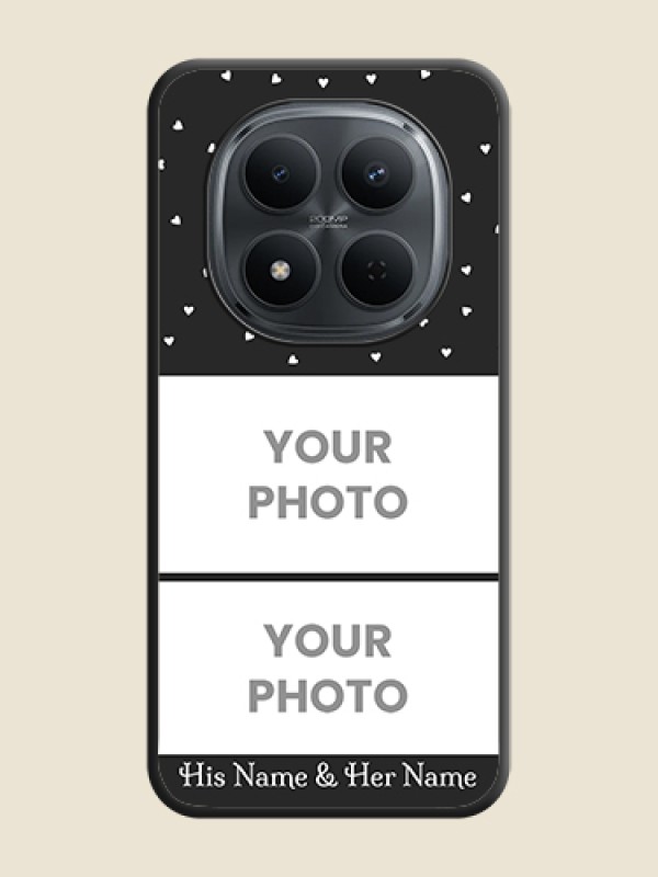 Custom Miniature Love Symbols with Name On Space Black Custom Soft Matte Mobile Back Cover - Xiaomi Redmi Note 15 5G - alternate view