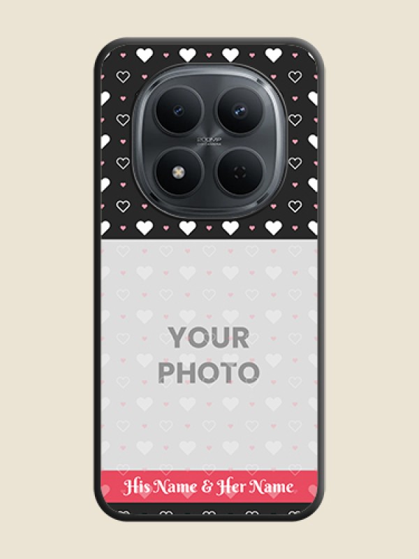 Custom White Color Love Symbols with Text Design on Photo On Space Black Custom Soft Matte Mobile Back Cover - Xiaomi Redmi Note 15 5G - alternate view