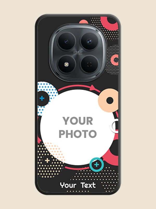 Custom Multicoloured Round Image On Space Black Custom Soft Matte Mobile Back Cover - Xiaomi Redmi Note 15 5G - alternate view