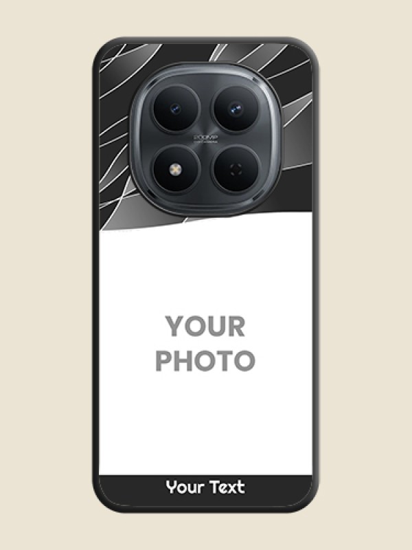 Custom Mixed Wave Lines on Photo On Space Black Custom Soft Matte Mobile Back Cover - Xiaomi Redmi Note 15 5G - alternate view