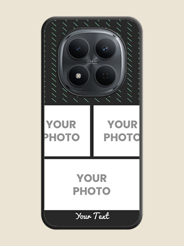 Custom Cross Dotted Pattern with 2 Image Holder On Space Black Custom Soft Matte Mobile Back Cover - Xiaomi Redmi Note 15 5G - alternate view