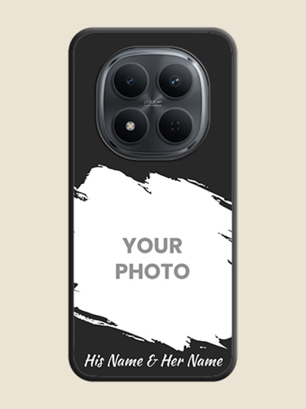 Custom Grunge Brush Strokes on Photo On Space Black Custom Soft Matte Mobile Back Cover - Xiaomi Redmi Note 15 5G - alternate view