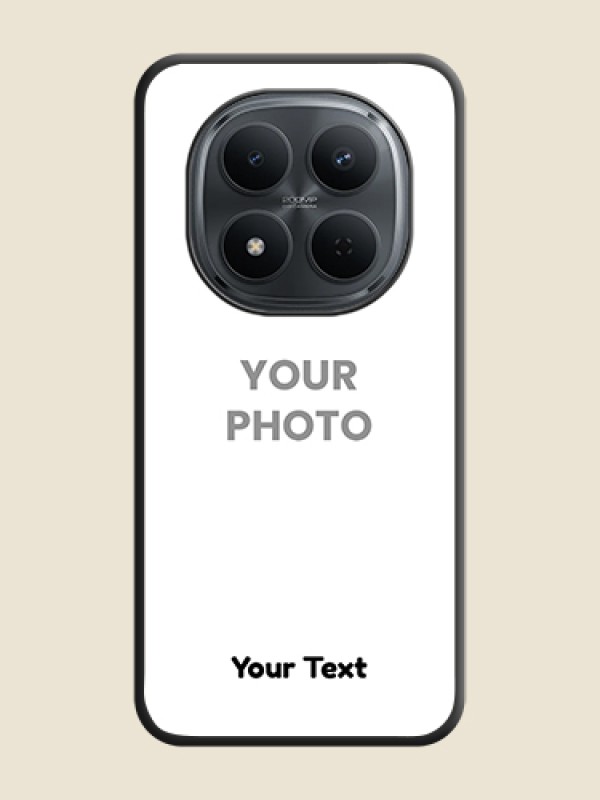 Custom Full Single Pic Upload With Text On Space Black Custom Soft Matte Mobile Back Cover - Xiaomi Redmi Note 15 5G - alternate view