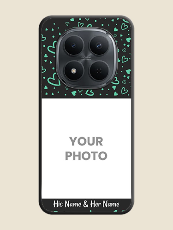 Custom Sea Green Indefinite Love Pattern on Photo On Space Black Custom Soft Matte Mobile Back Cover - Xiaomi Redmi Note 15 Pro 5G - alternate view
