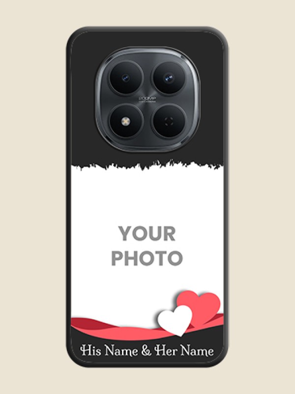 Custom Pin Color Love Shaped Ribbon Design with Text On Space Black Custom Soft Matte Mobile Back Cover - Xiaomi Redmi Note 15 Pro 5G - alternate view
