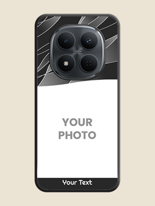 Custom Mixed Wave Lines on Photo On Space Black Custom Soft Matte Mobile Back Cover - Xiaomi Redmi Note 15 Pro 5G - alternate view