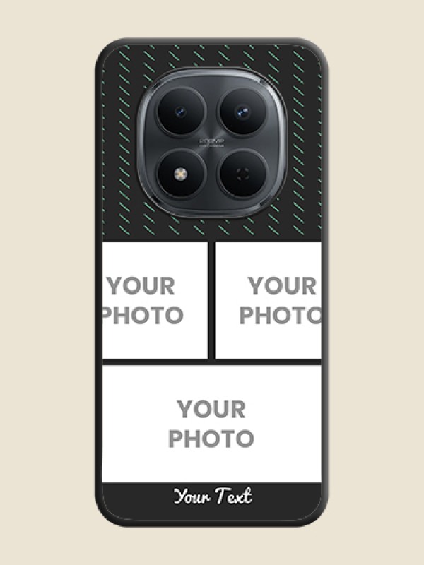 Custom Cross Dotted Pattern with 2 Image Holder On Space Black Custom Soft Matte Mobile Back Cover - Xiaomi Redmi Note 15 Pro 5G - alternate view