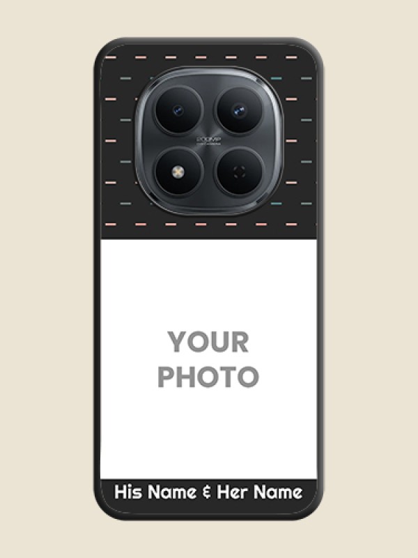 Custom Line Pattern Design with Text On Space Black Custom Soft Matte Mobile Back Cover - Xiaomi Redmi Note 15 Pro 5G - alternate view