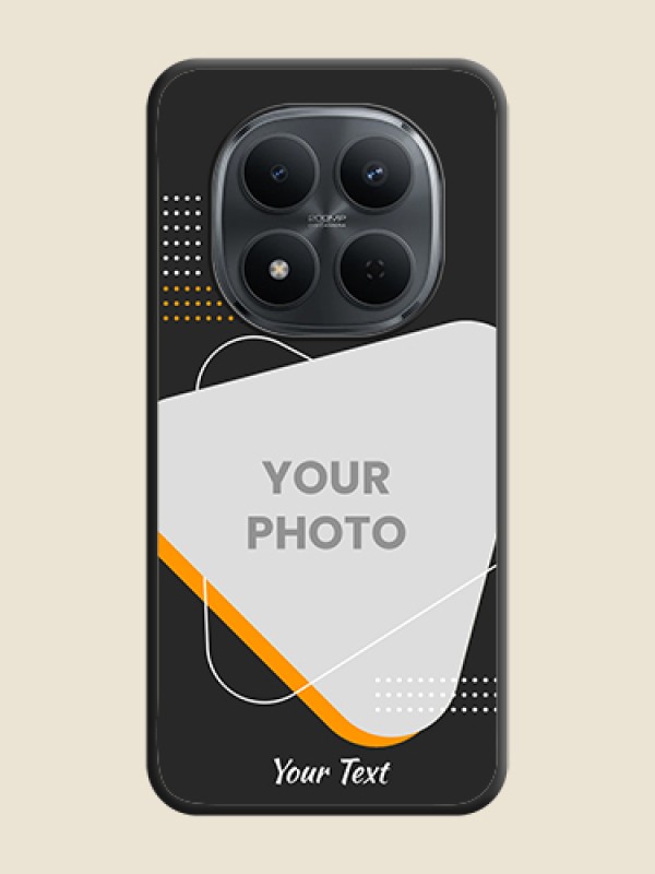 Custom Yellow Triangle on Photo On Space Black Custom Soft Matte Mobile Back Cover - Xiaomi Redmi Note 15 Pro 5G - alternate view