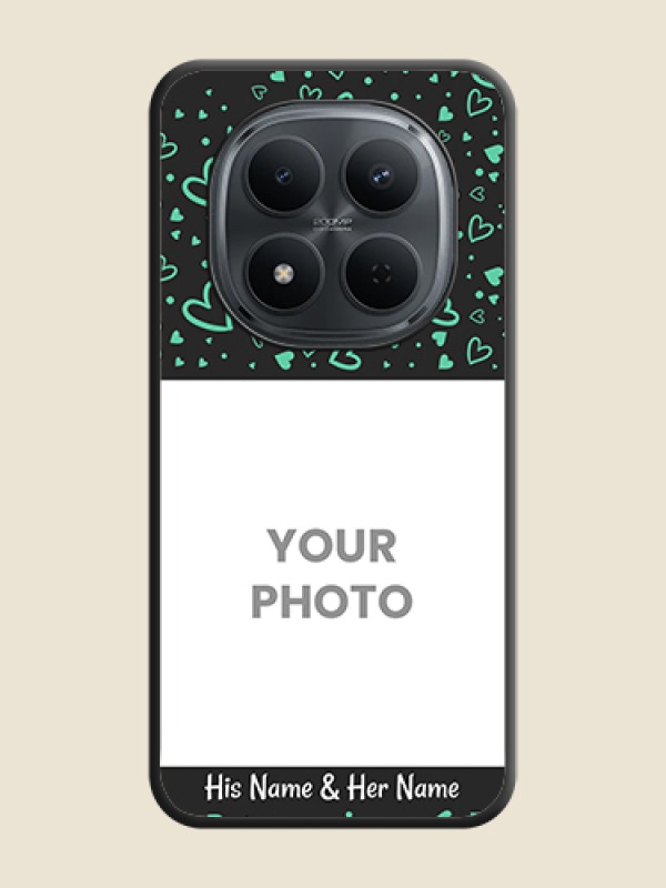 Custom Sea Green Indefinite Love Pattern on Photo On Space Black Custom Soft Matte Mobile Back Cover - Xiaomi Redmi Note 15 Pro Plus 5G - alternate view