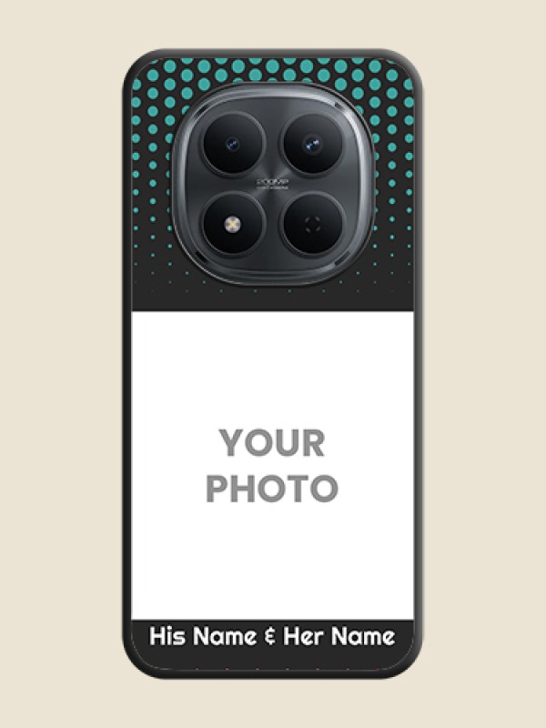 Custom Faded Dots with Grunge Photo Frame and Text On Space Black Custom Soft Matte Mobile Back Cover - Xiaomi Redmi Note 15 Pro Plus 5G - alternate view