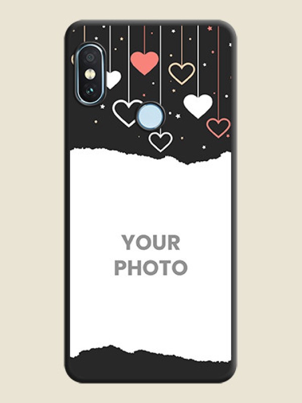 Custom Love Hangings with Splash Wave Picture On Space Black Custom Soft Matte Mobile Back Cover - Xiaomi Redmi Note 5 Pro - alternate view