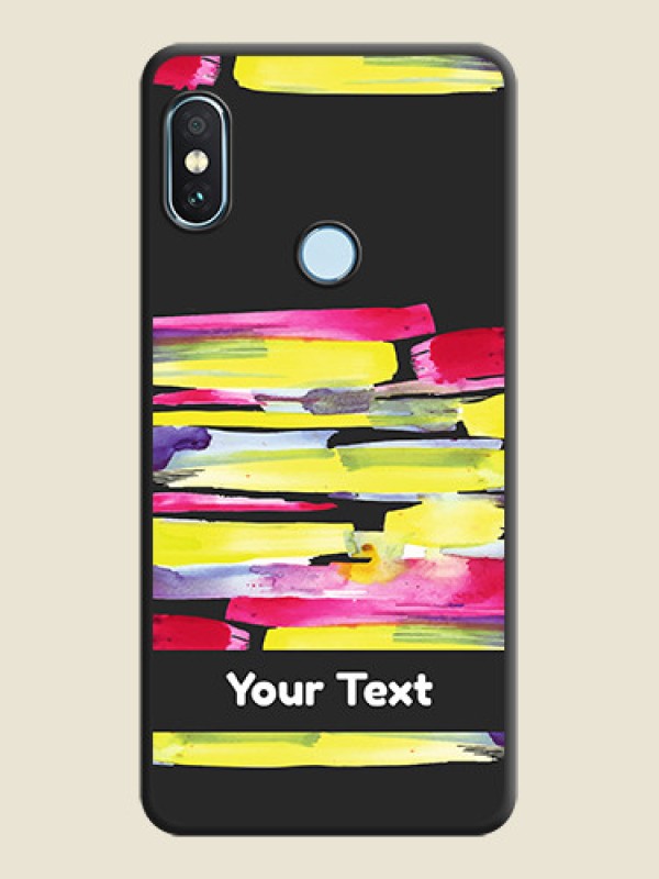 Custom Brush Coloured On Space Black Custom Soft Matte Mobile Back Cover - Xiaomi Redmi Note 5 Pro - alternate view