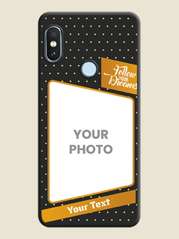 Custom Follow Your Dreams with White Dots On Space Black Custom Soft Matte Mobile Back Cover - Xiaomi Redmi Note 5 Pro - alternate view