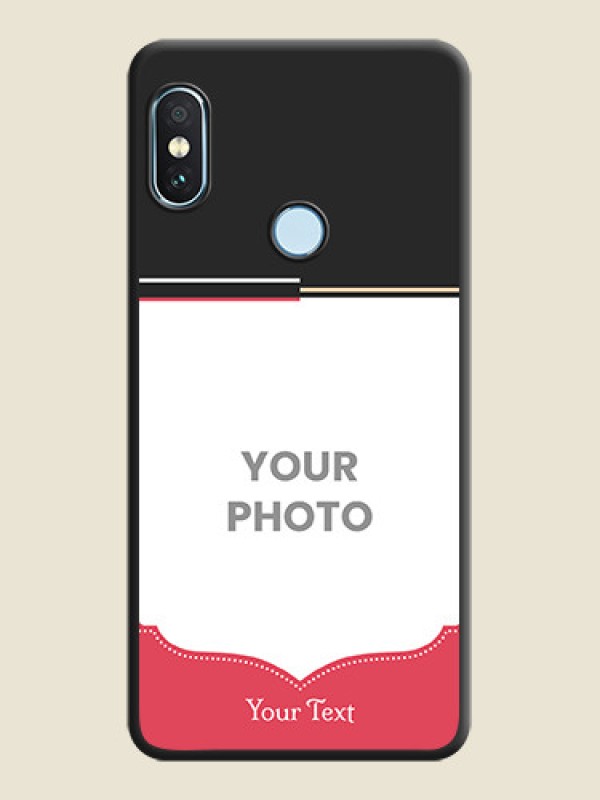 Custom Classic Plain Design with Name On Space Black Custom Soft Matte Mobile Back Cover - Xiaomi Redmi Note 5 Pro - alternate view
