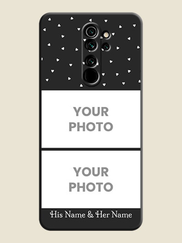 Custom Miniature Love Symbols with Name on Space Black Custom Soft Matte Back Cover - Redmi Note 8 Pro - alternate view