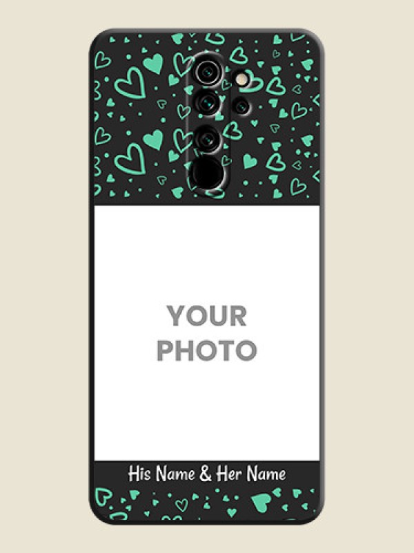 Custom Sea Green Indefinite Love Pattern - Photo on Space Black Soft Matte Mobile Cover - Redmi Note 8 Pro - alternate view