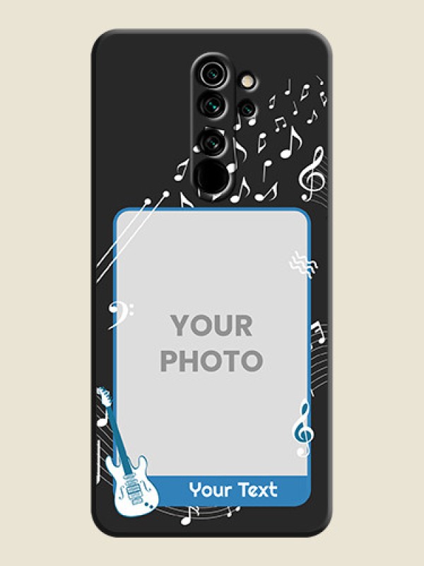 Custom Musical Theme Design with Text - Photo on Space Black Soft Matte Mobile Case - Redmi Note 8 Pro - alternate view